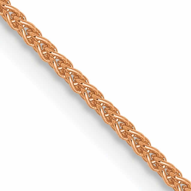 14K Rose Gold 1mm Spiga Wheat Chain