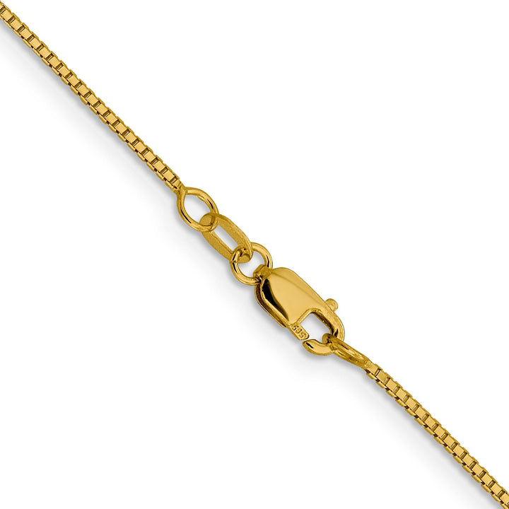 14k Yellow Gold Octagonal Sparkle Box Chain