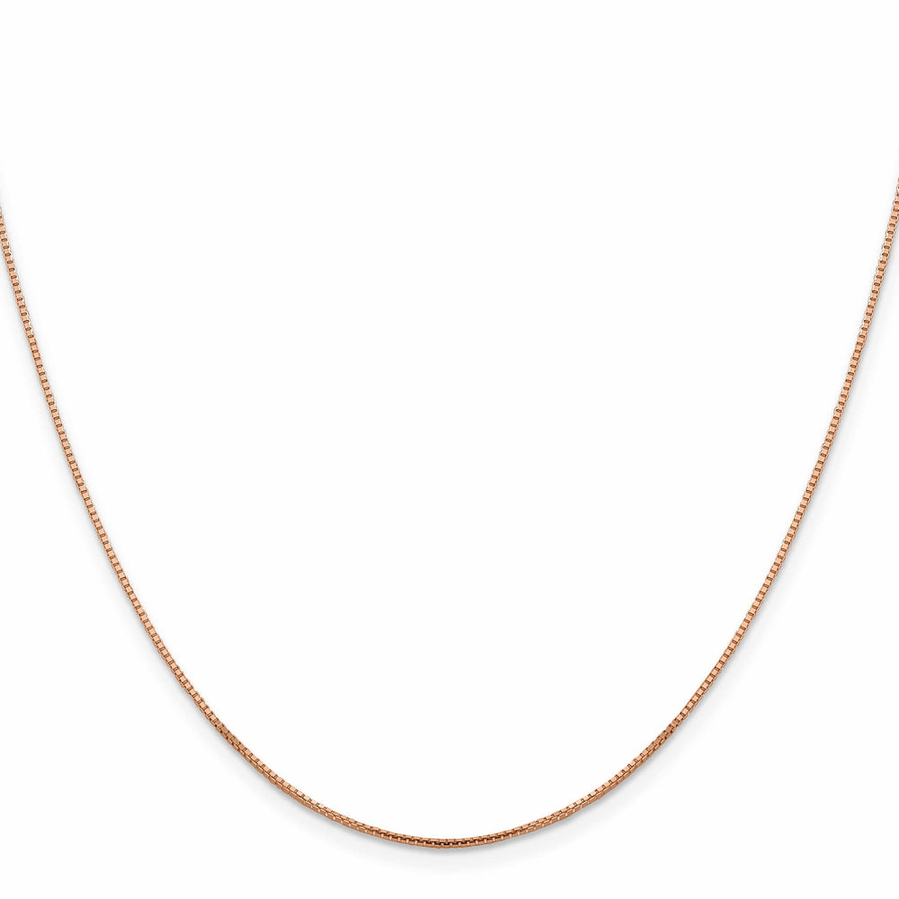 14K Rose Gold 1 mm Octagonal Sparkle Box Chain