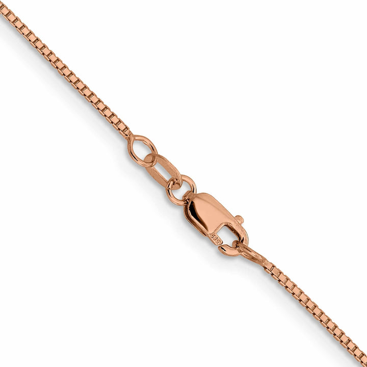 14K Rose Gold 1 mm Octagonal Sparkle Box Chain