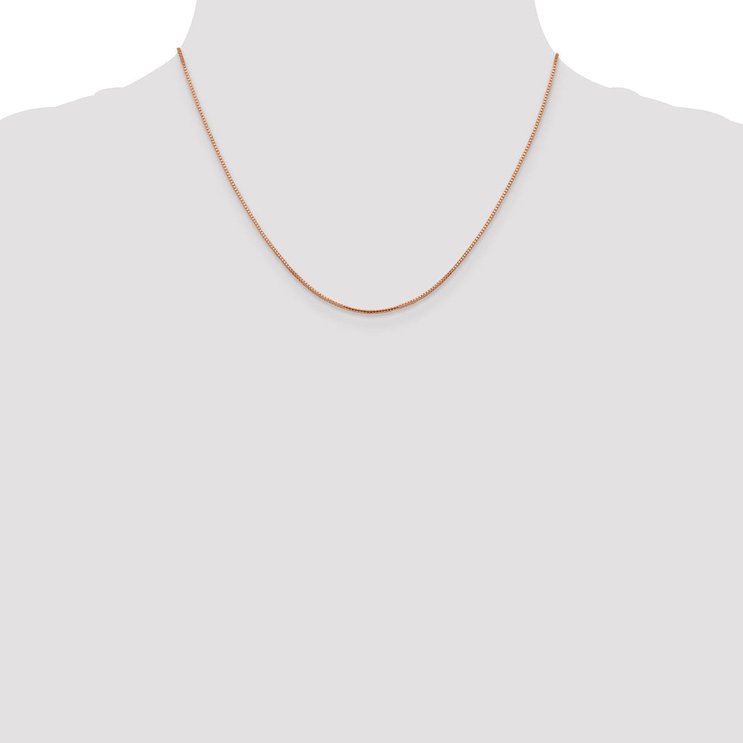 14K Rose Gold 1 mm Octagonal Sparkle Box Chain