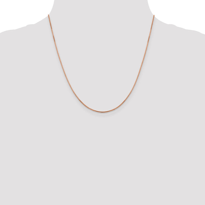 14K Rose Gold 1 mm Octagonal Sparkle Box Chain