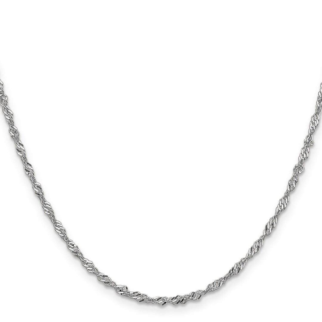 14K White Gold 1.9 mm Singapore Chain