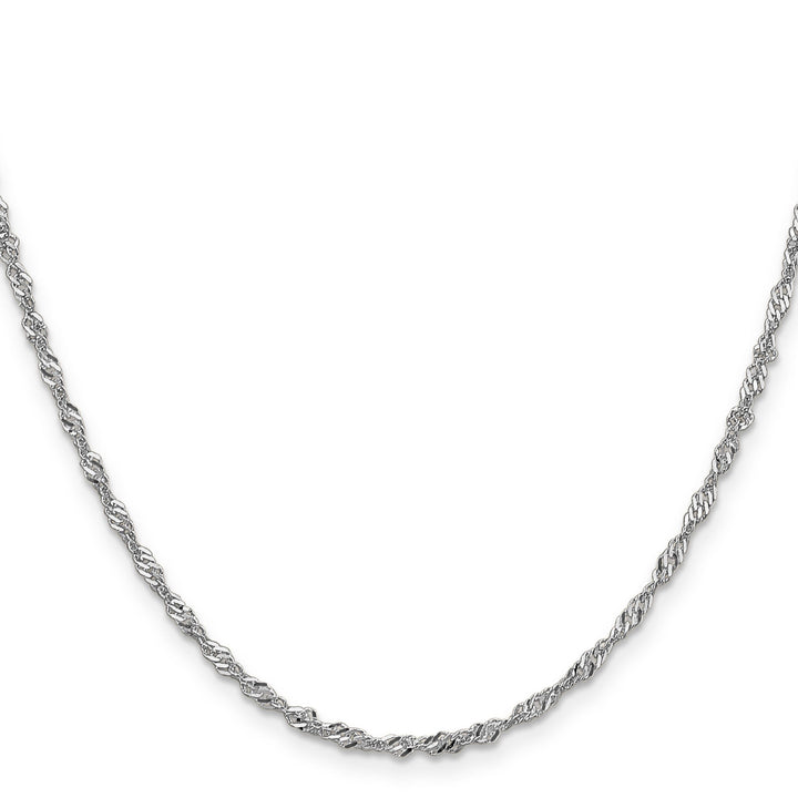 14K White Gold 1.9 mm Singapore Chain