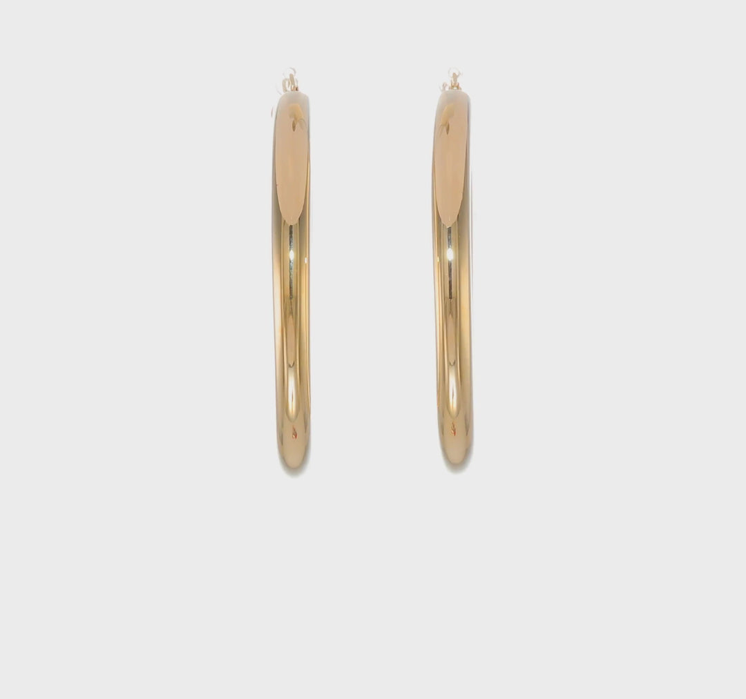 14k Yellow Gold 5MM Lightweight Hoop Earrings