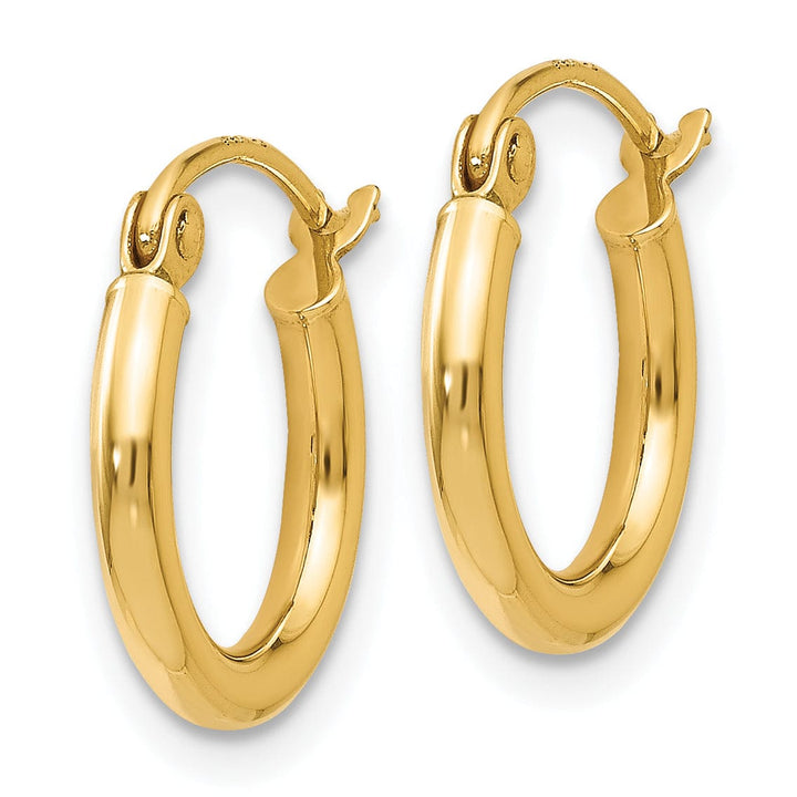 14k Yellow Gold Hinged Hoop Earrings