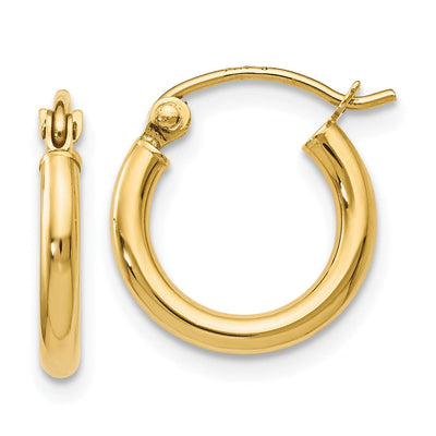 14k Yellow Gold Hinged Hoop Earrings