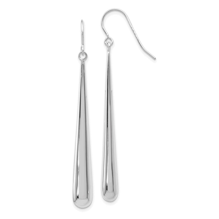 14k White Gold Shepherd Hook Earrings