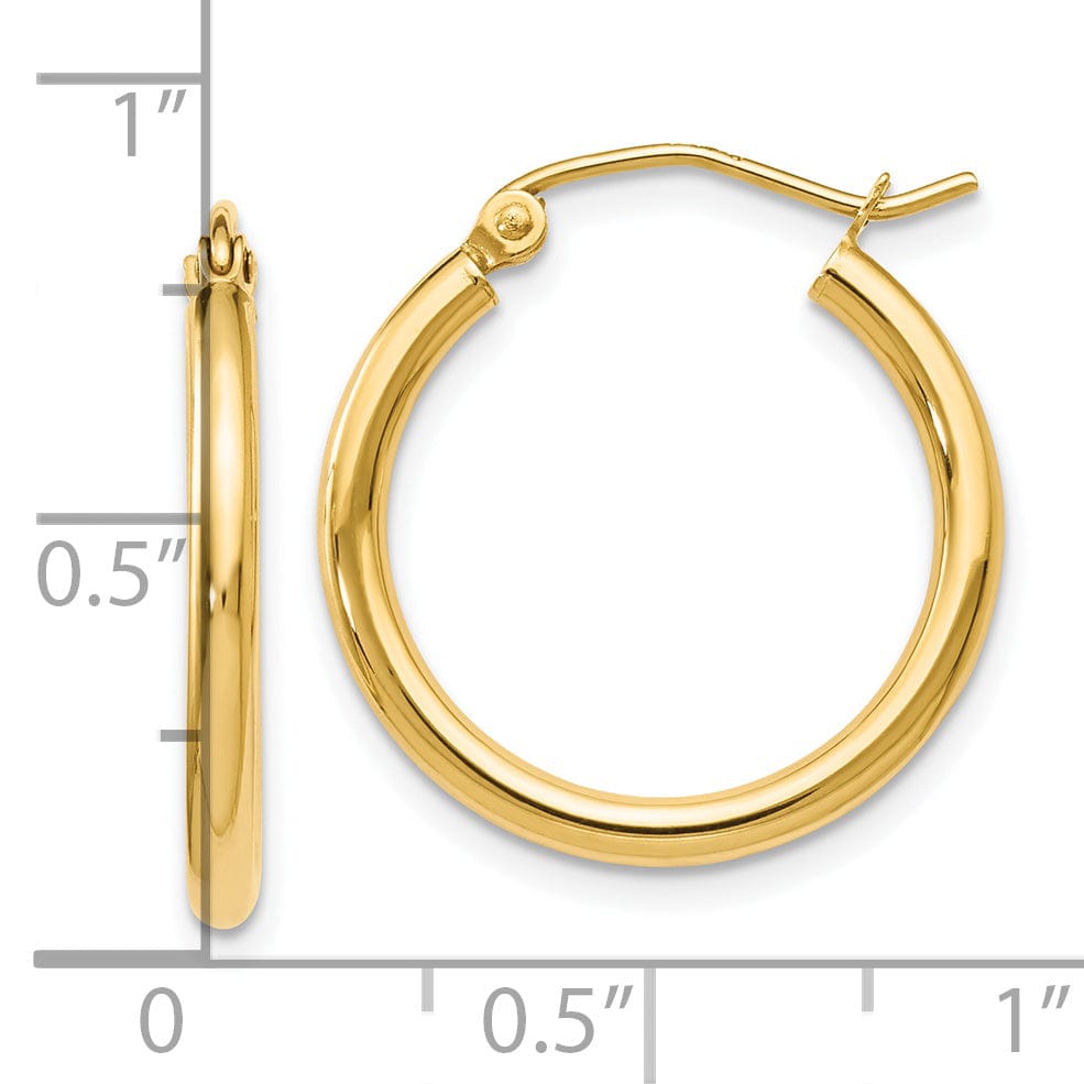 14k Yellow Gold Hoop Earrings