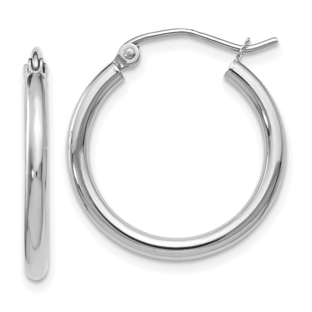 14k White Gold Hoop Earrings