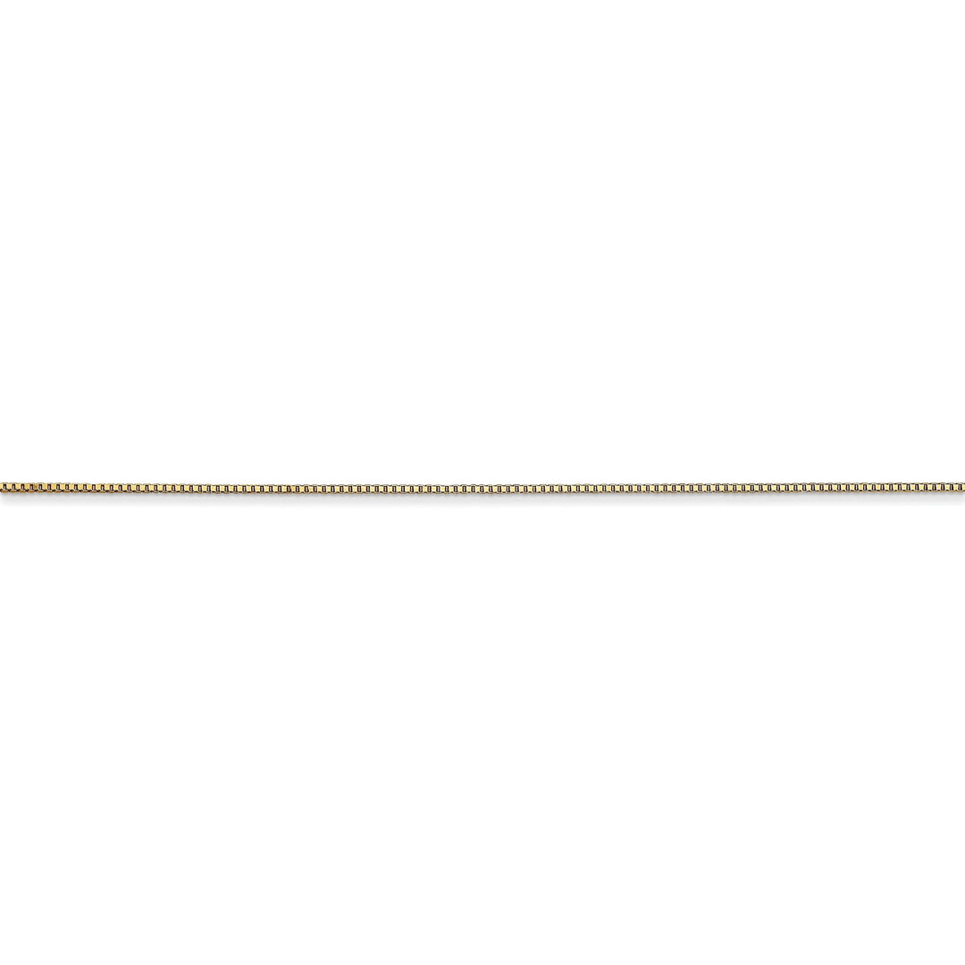 10k Yellow Gold .5 mm wide Baby Box Chain