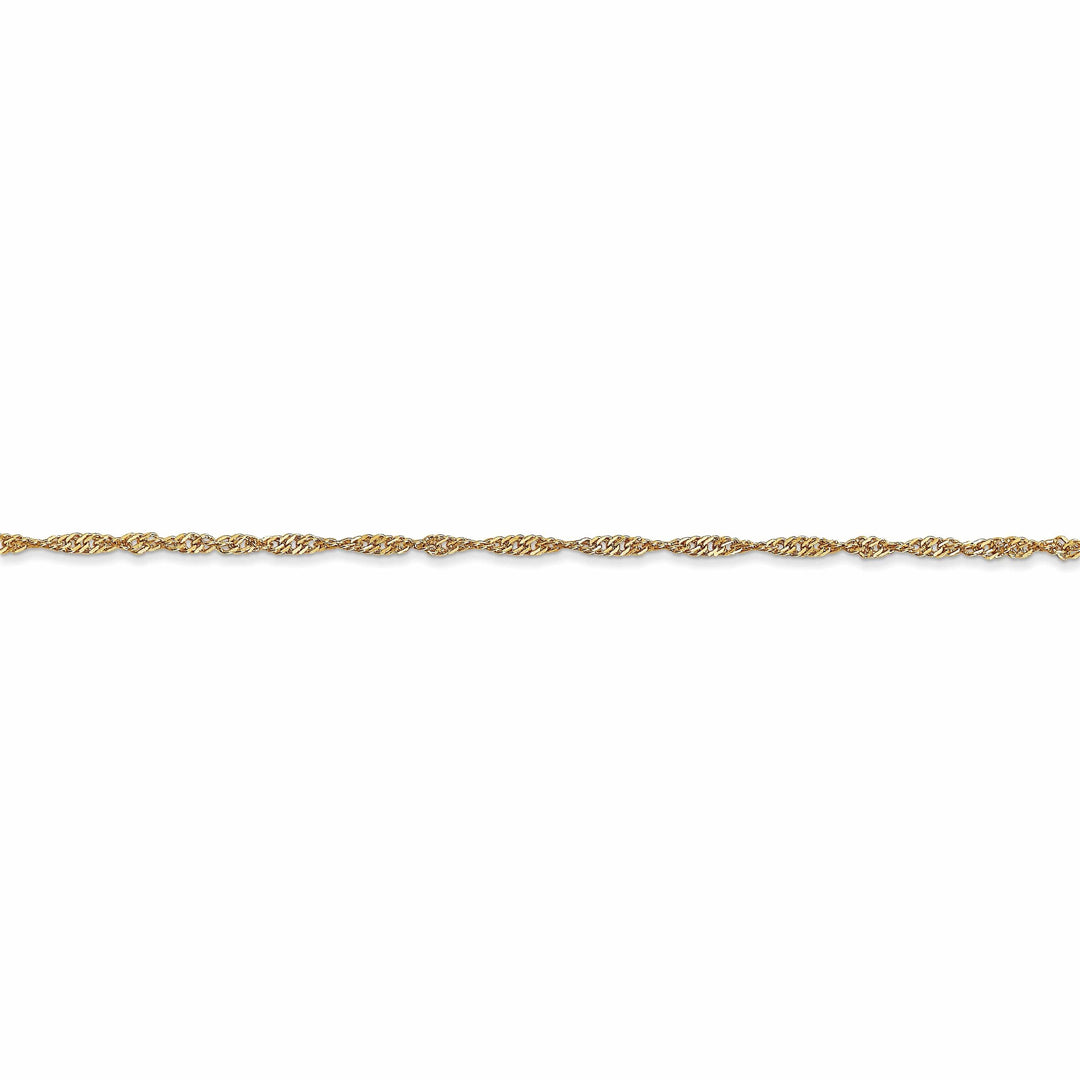 10k Yellow Gold 1.3 mm Singapore Chain Chain