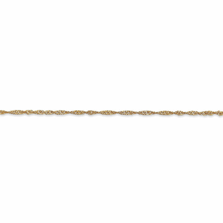 10k Yellow Gold 1.3 mm Singapore Chain Chain