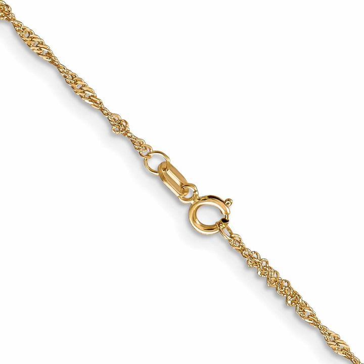 10k Yellow Gold 1.3 mm Singapore Chain Chain