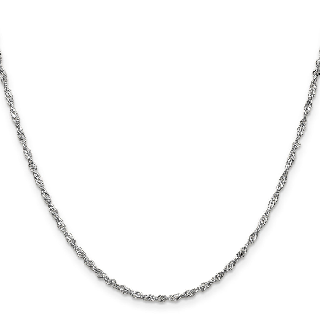 14K White Gold 1.6 mm Singapore Chain