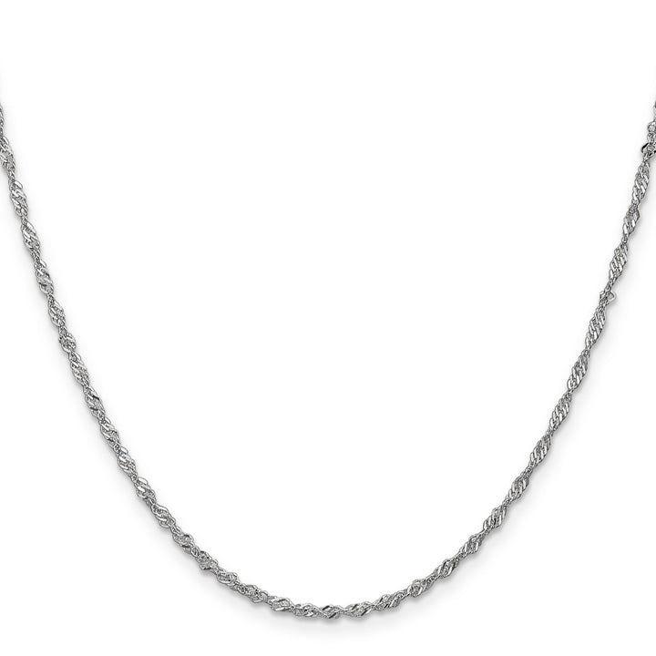 14K White Gold 1.6 mm Singapore Chain