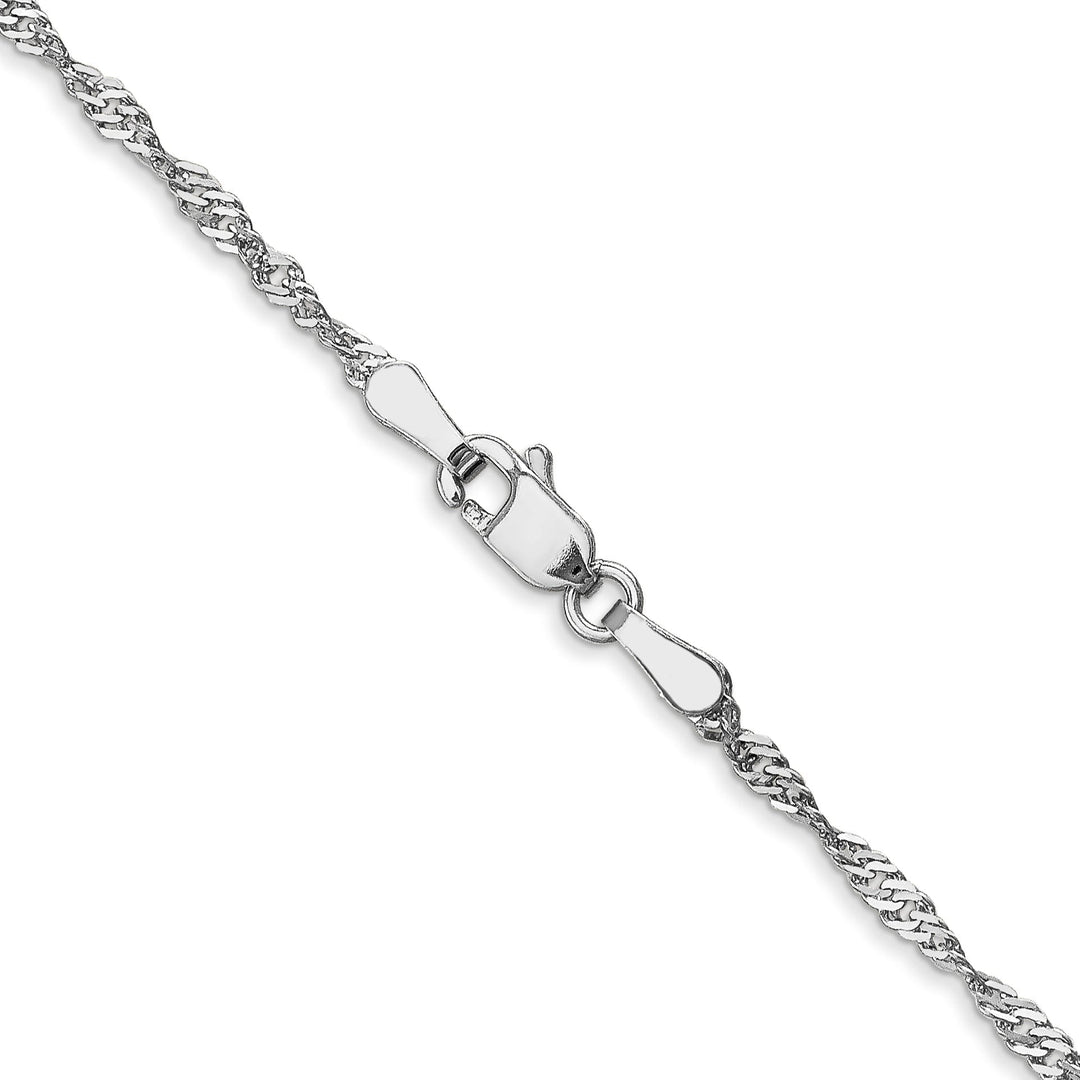 14K White Gold 1.6 mm Singapore Chain