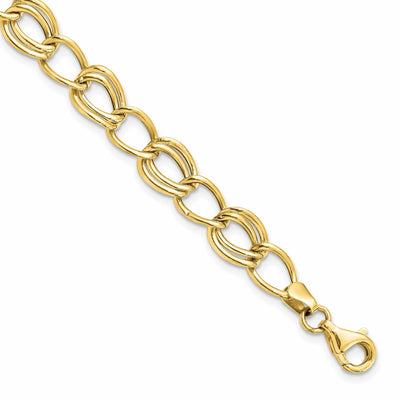 10k Yellow Gold Flat Curb Link Bracelet at $ 312.43 only from Jewelryshopping.com