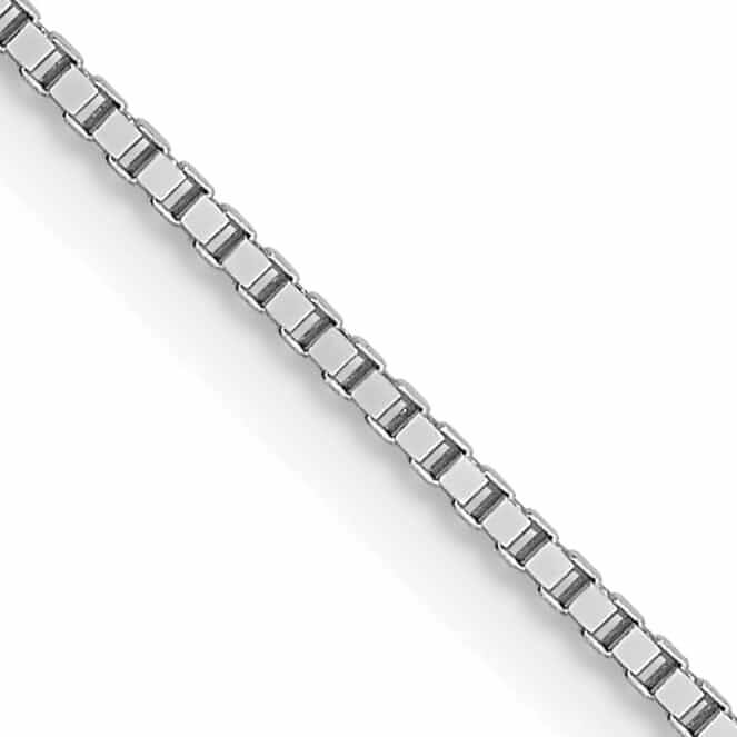 10K White Gold .7 mm Box Chain