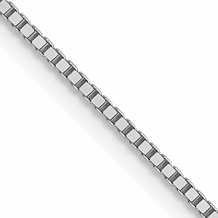 10K White Gold .8 mm Box Chain