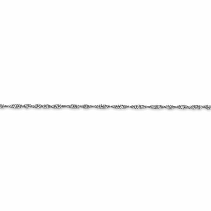 10K White Gold 1.3 mm Sparkle Singapore Chain