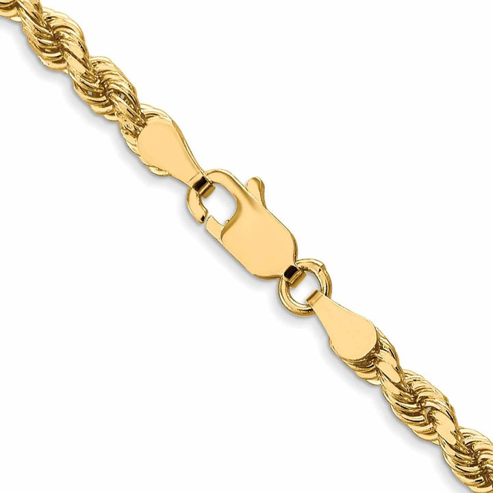 10k Yellow Gold 3.5mm D.C Rope Chain