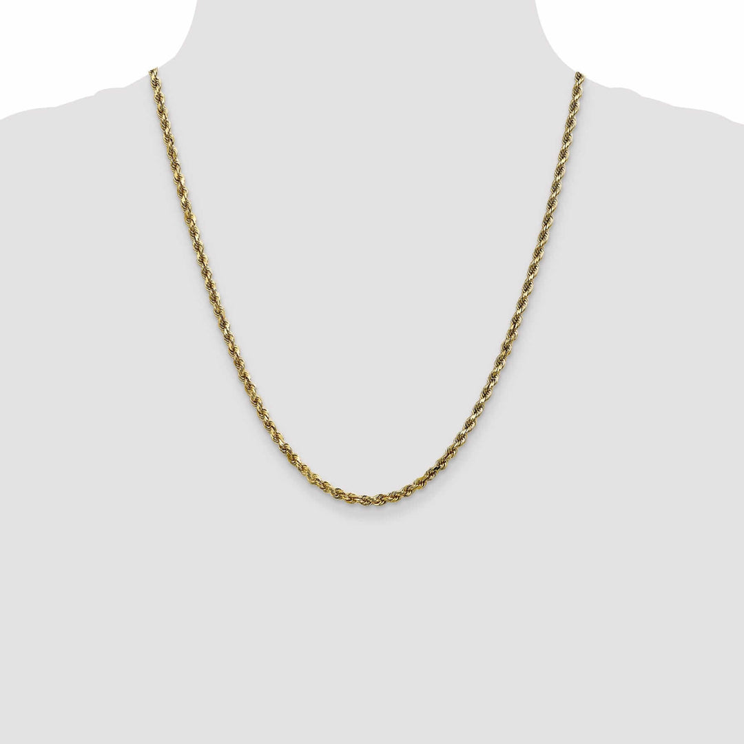 10k Yellow Gold 3.5mm D.C Rope Chain