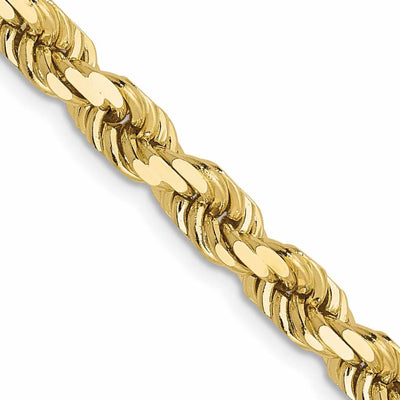 10k Yellow Gold 5mm D.C Rope Chain