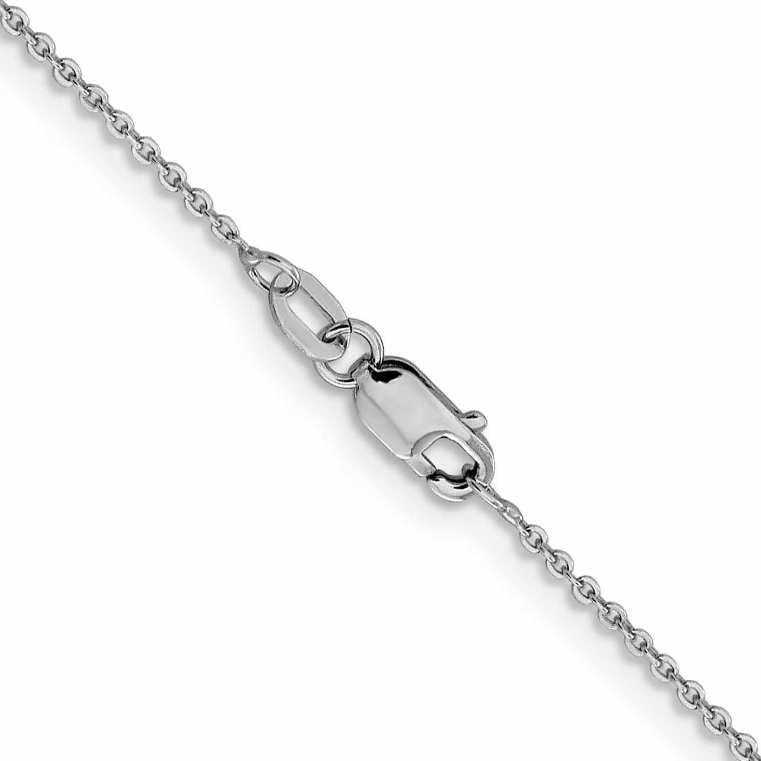 10K White Gold 1.3 mm Flat Cable Chain