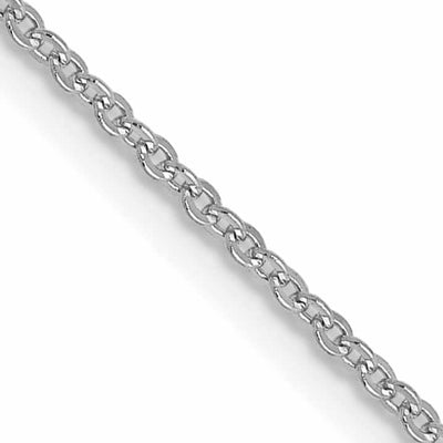 10K White Gold 1.3 mm Flat Cable Chain at $ 124.39 only from Jewelryshopping.com