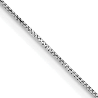 14k White Gold Polished 0.50m Carded Box Chain at $ 104.55 only from Jewelryshopping.com