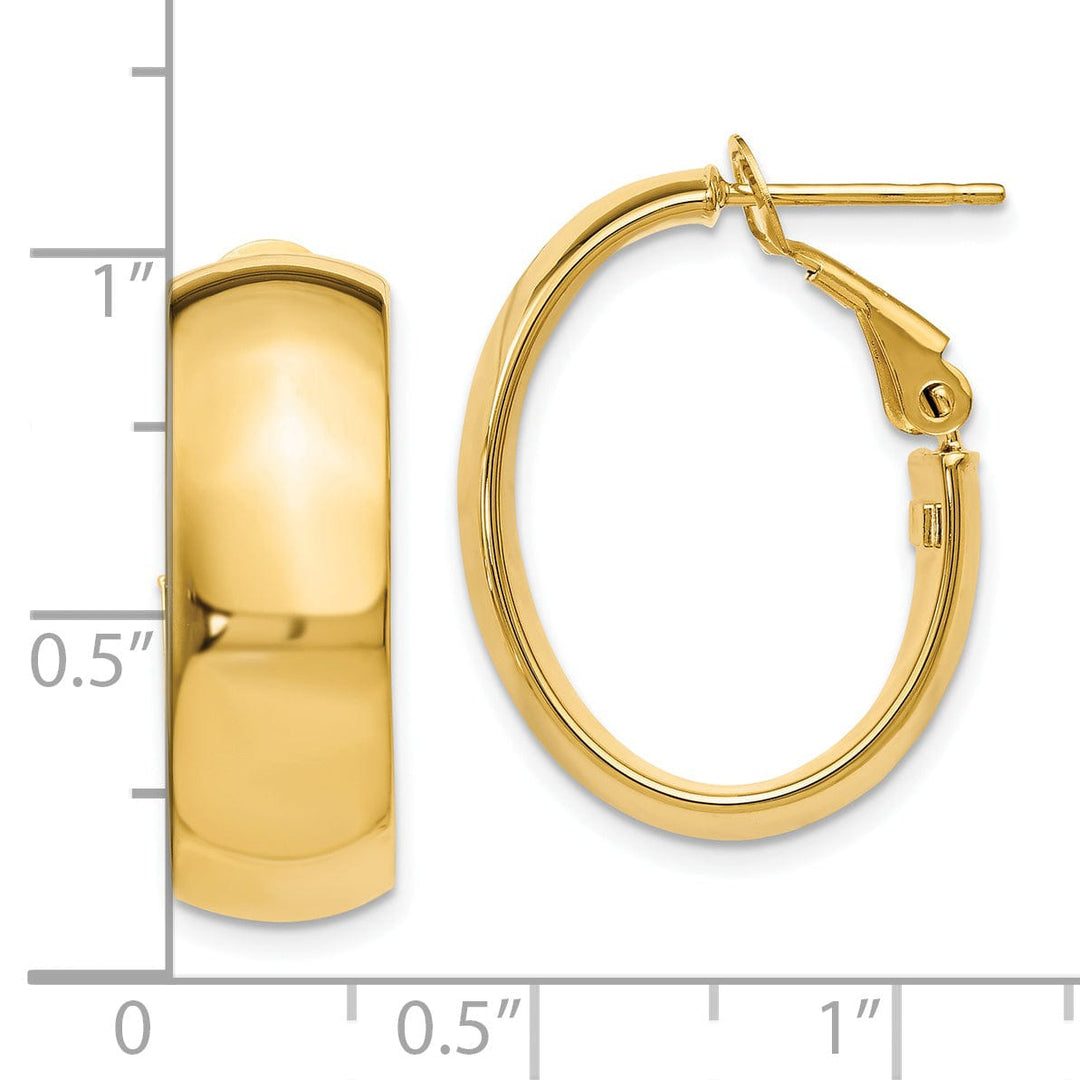 14k Yellow Gold Hoop Earrings