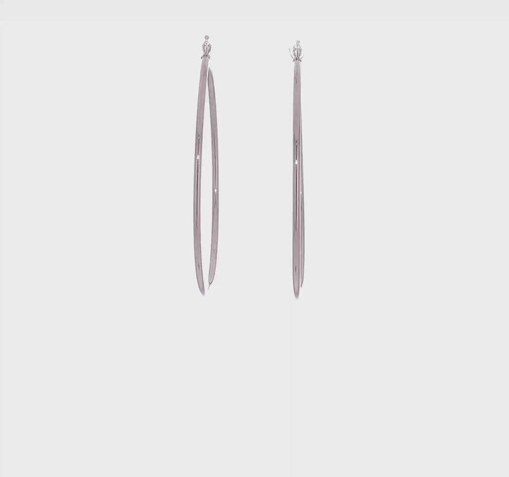 10k White Gold Polished 2MM Round Classic Earrings