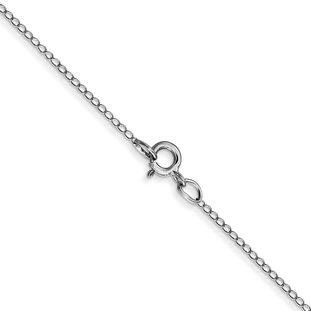 14k White Gold 0.42mm Carded Solid Curb Chain