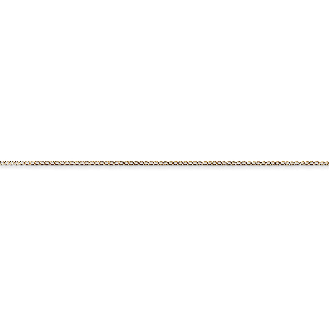 14k Yellow Gold 0.42mm Carded Solid Curb Chain