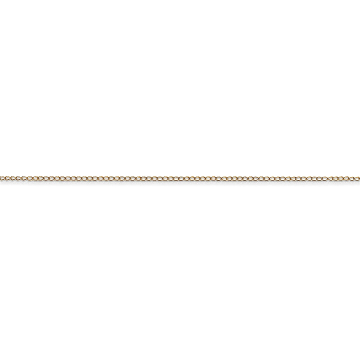 14k Yellow Gold 0.42mm Carded Solid Curb Chain