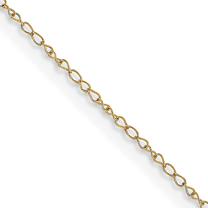 14k Yellow Gold 0.42mm Carded Solid Curb Chain