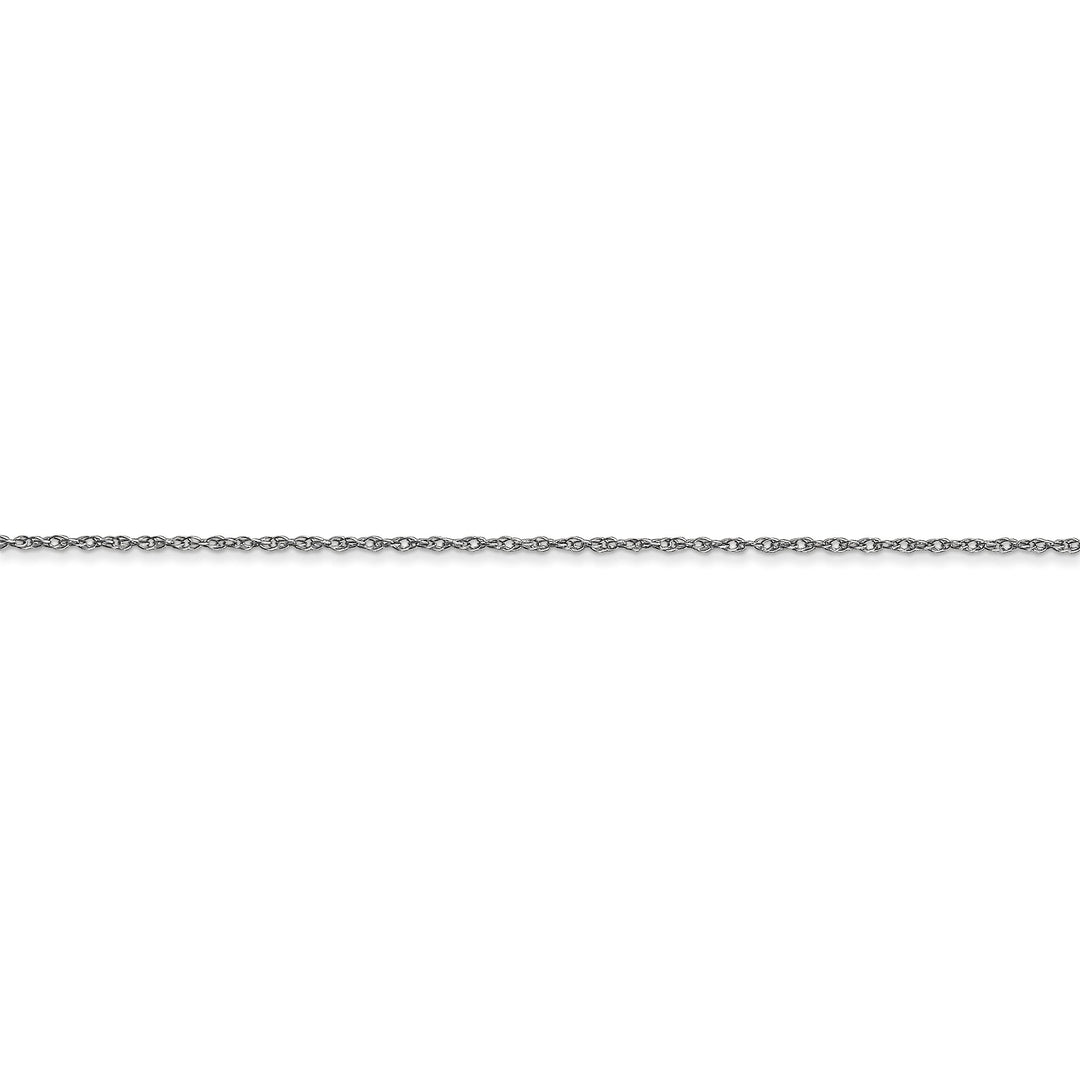 14k White Gold 0.60mm Carded Cable Rope Chain