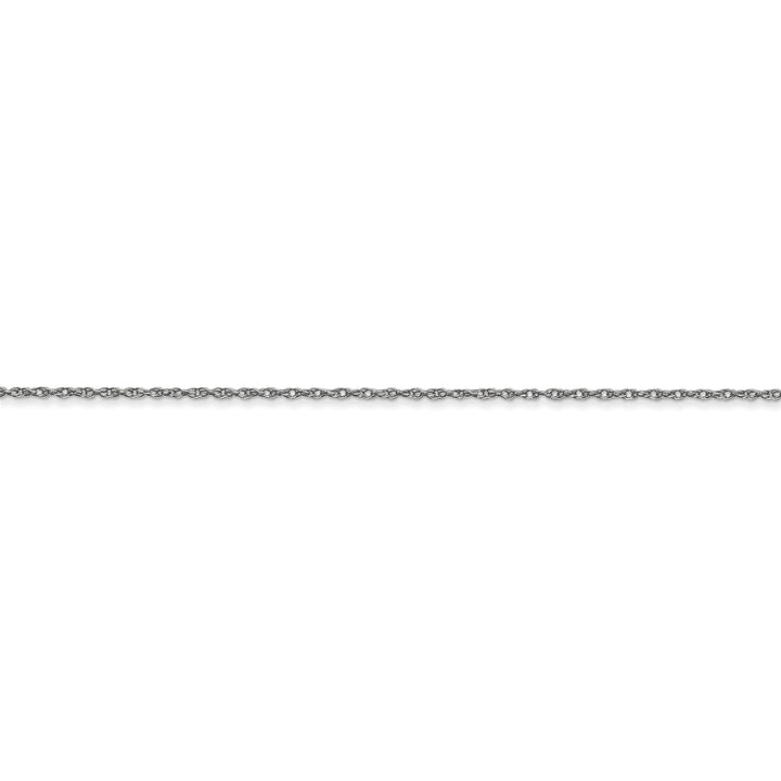 14k White Gold 0.60mm Carded Cable Rope Chain