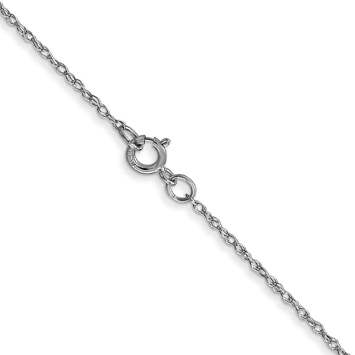 14k White Gold 0.60mm Carded Cable Rope Chain