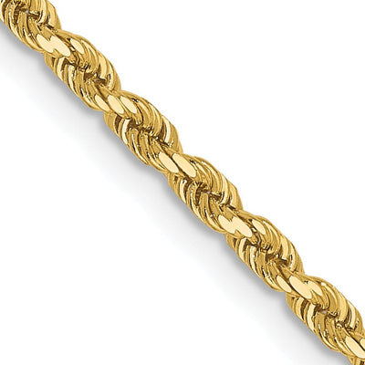 14k Yellow Gold 2.00mm D.C Rope Chain