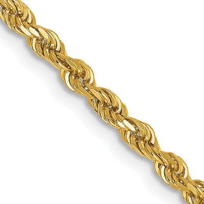 14k Yellow Gold 2.50mm D.C Rope Chain