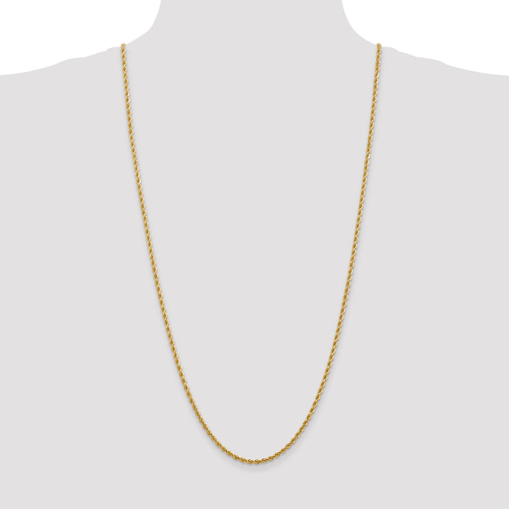 14k Yellow Gold 2.75mm D.C Rope Chain
