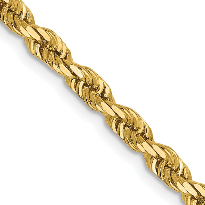 14k Yellow Gold 3.5mm D.C Lightweight Rope Chain