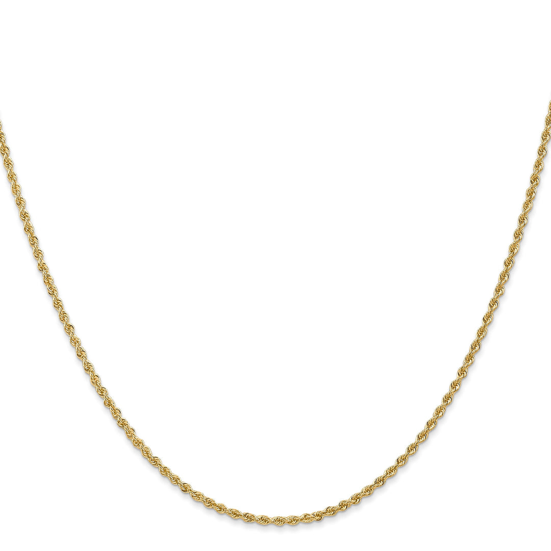 14k Yellow Gold 1.8mm Solid Rope Chain