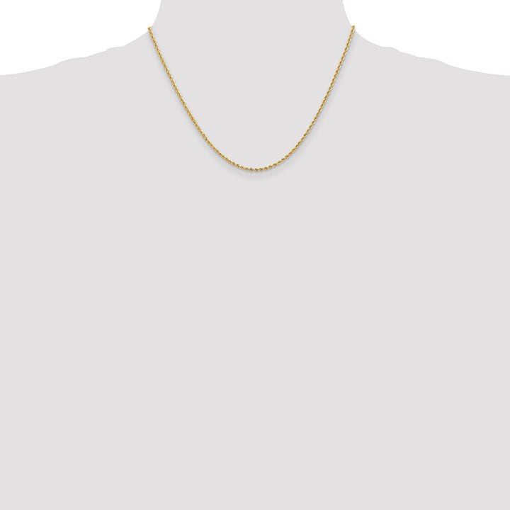 14k Yellow Gold 2.0mm Solid Rope Chain