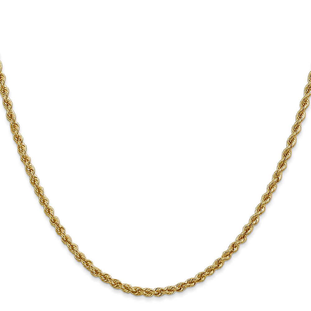 14k Yellow Gold 2.5mm Solid Regular Rope Chain