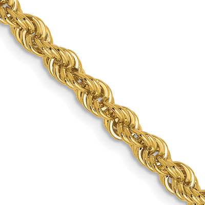 14k Yellow Gold 3.0mm Solid Rope Chain