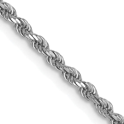 14K White Gold 1.75mm D.C Rope Chain at $ 585.43 only from Jewelryshopping.com