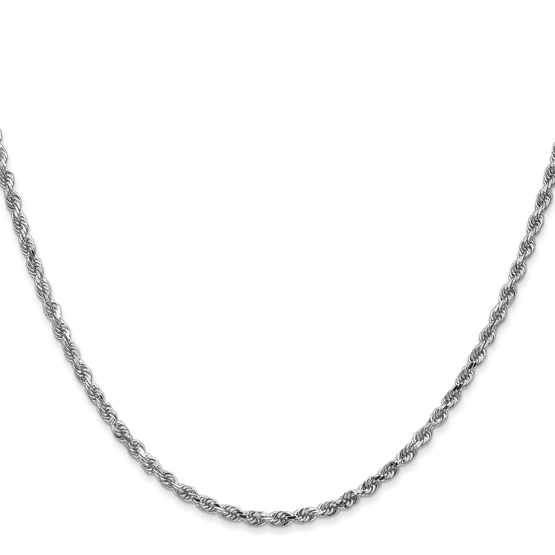 14K White Gold 2.50mm D.C Rope Chain